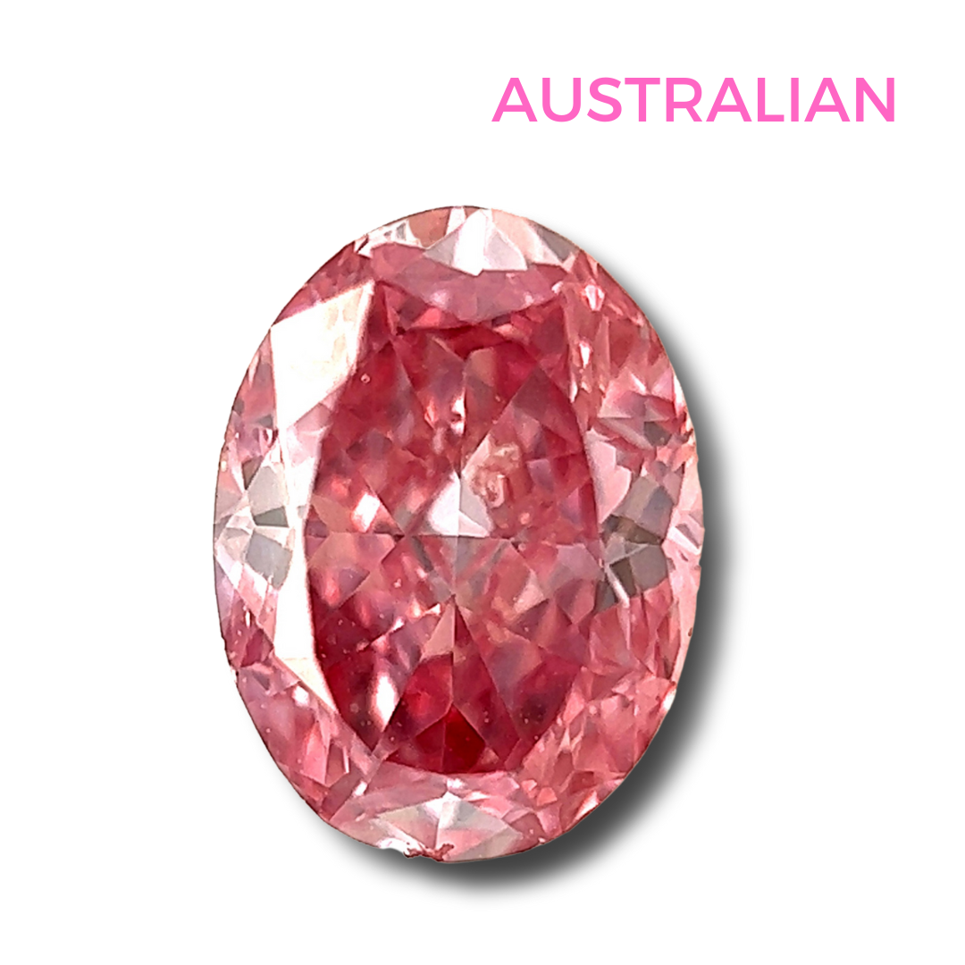 0.45 (SI1) Fancy Intense Purplish Pink Oval | Australian